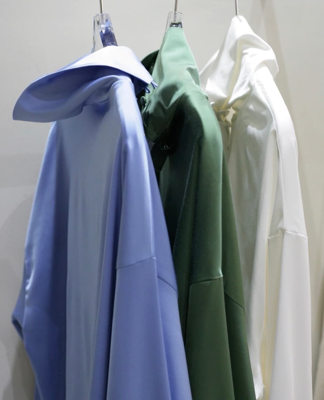 neuadult 노이어덜트 실키 블루 2way 하이넥 블라우스 셔츠 상품이미지4