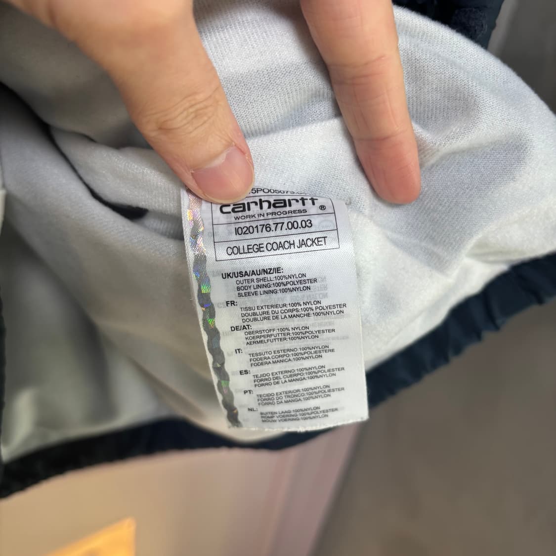 칼하트 코치자켓 네이비 상품이미지3