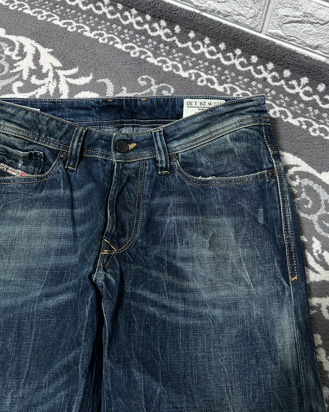 디젤 바이커 다크 인디고 데님 팬츠 상품이미지3