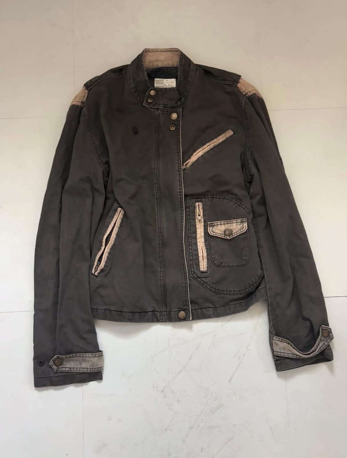 charcoal neck burkle jecket 상품이미지2