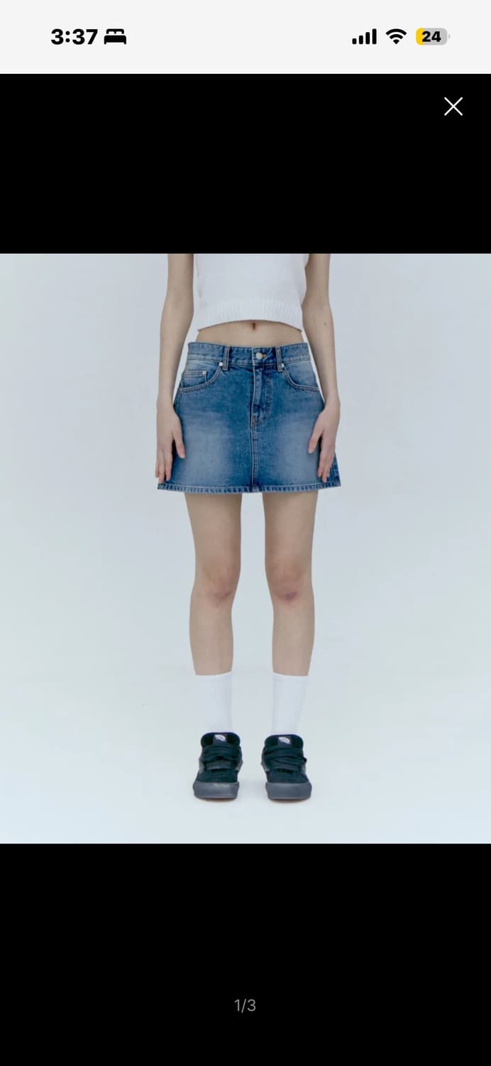 레스트앤레크리에이션 데님 미니스커트 블루s 상품이미지1