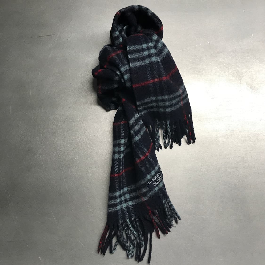 버버리 정품 램스울 머플러 네이비 상품이미지1