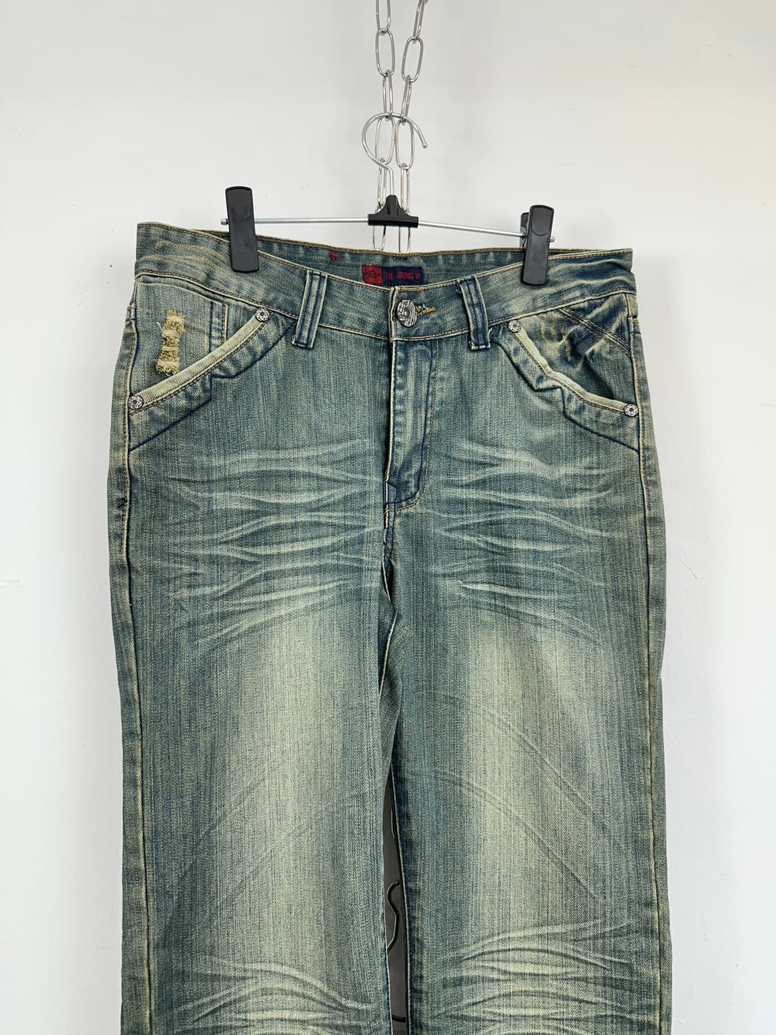 Vintage Faded lines Washing Jeans 상품이미지6