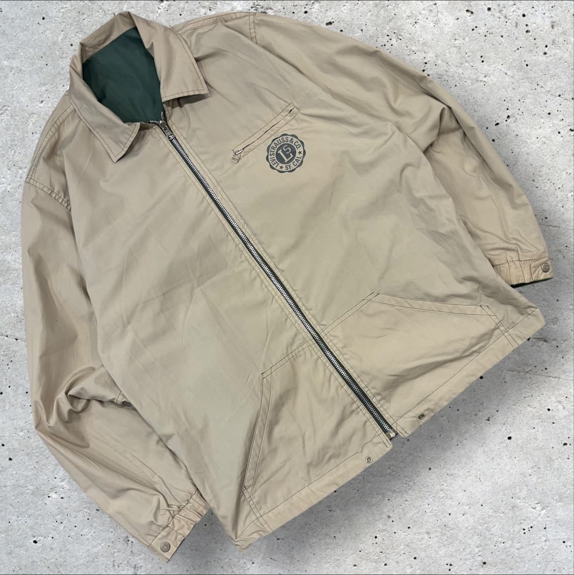 [S] 90s 리바이스 USA 리버시블 그린 베이지 자켓 B411 상품이미지4