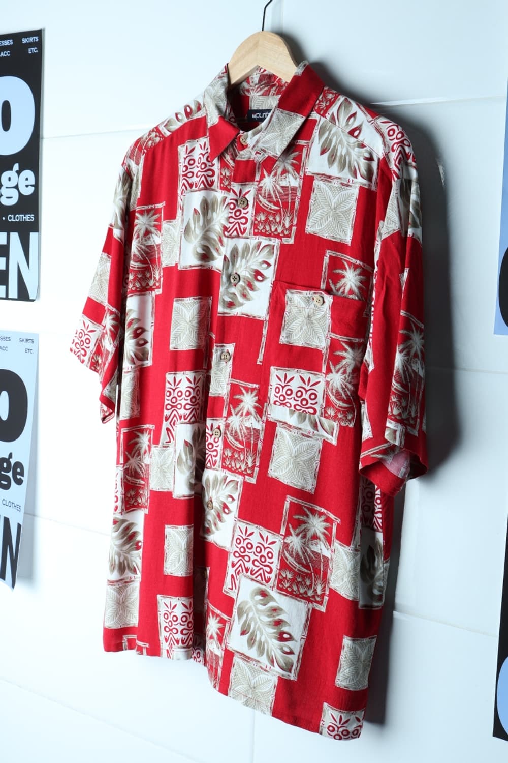 (M-XL) 브랜드빈티지 반팔셔츠 남방 USA 하와이안 레드-H33081 상품이미지1