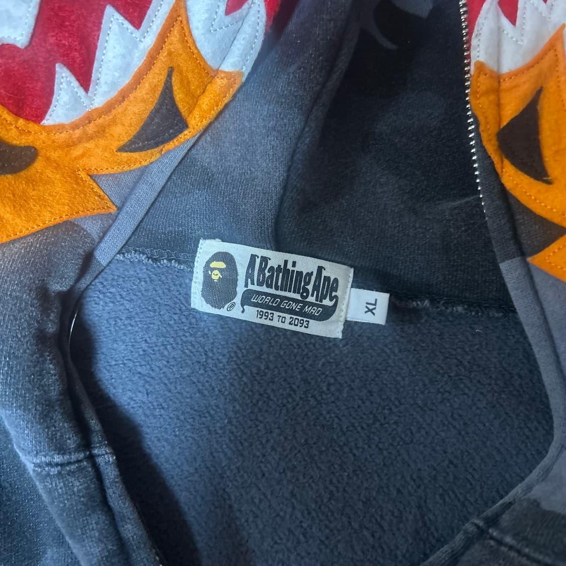 베이프 타이거 흑계 풀 후드집업 상품이미지3