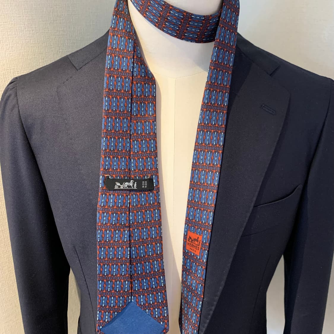 에르메스(HERMES) 명품 빈티지넥타이 프랑스 100실크 A등급 상품이미지2