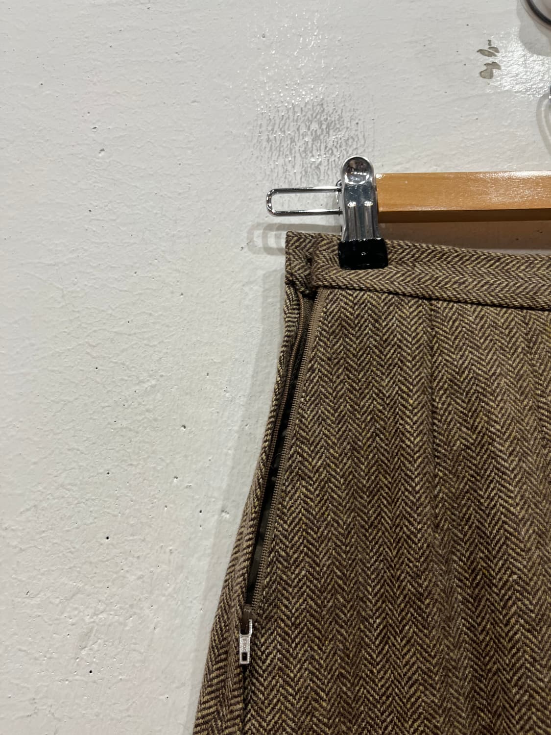 J PRESS 제이프레스 퓨어울 헤링본 스커트 치마 Made JPN 상품이미지6