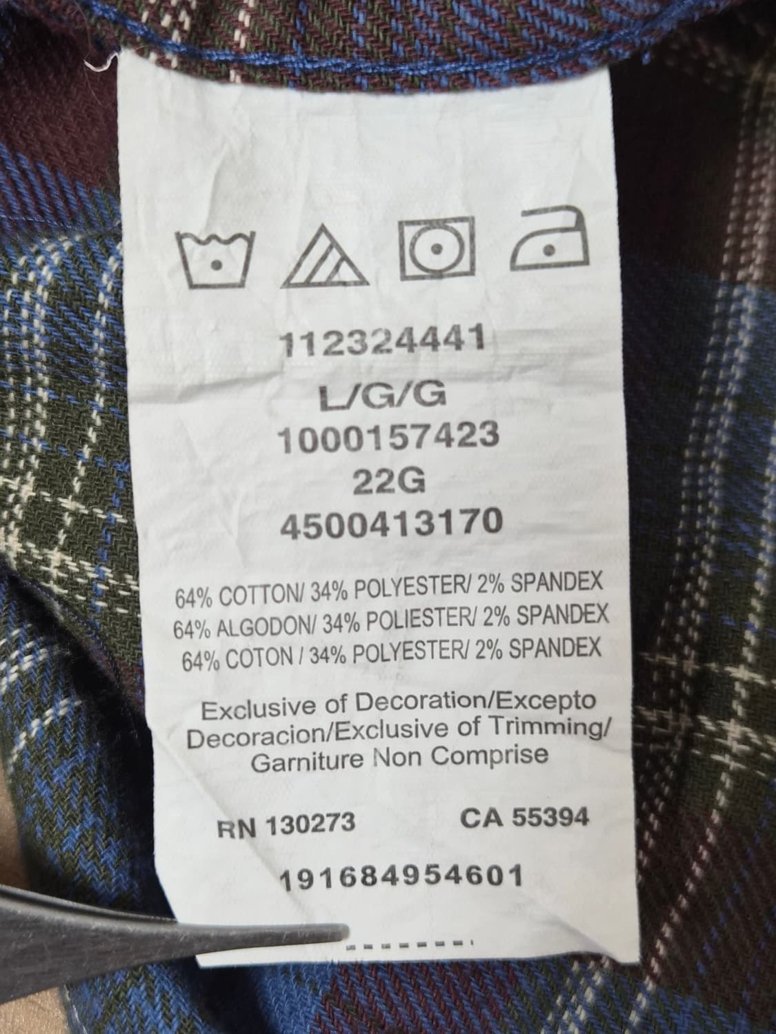 랭글러Wrangler 체크 웨스턴 셔츠 L사이즈 - S331 상품이미지6