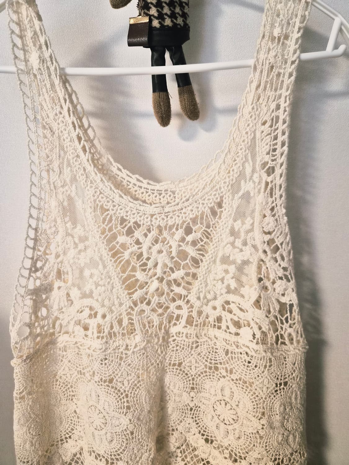 새상품 빈티지 무드 레이스 크로쉐 뷔스티에 원피스 상품이미지4