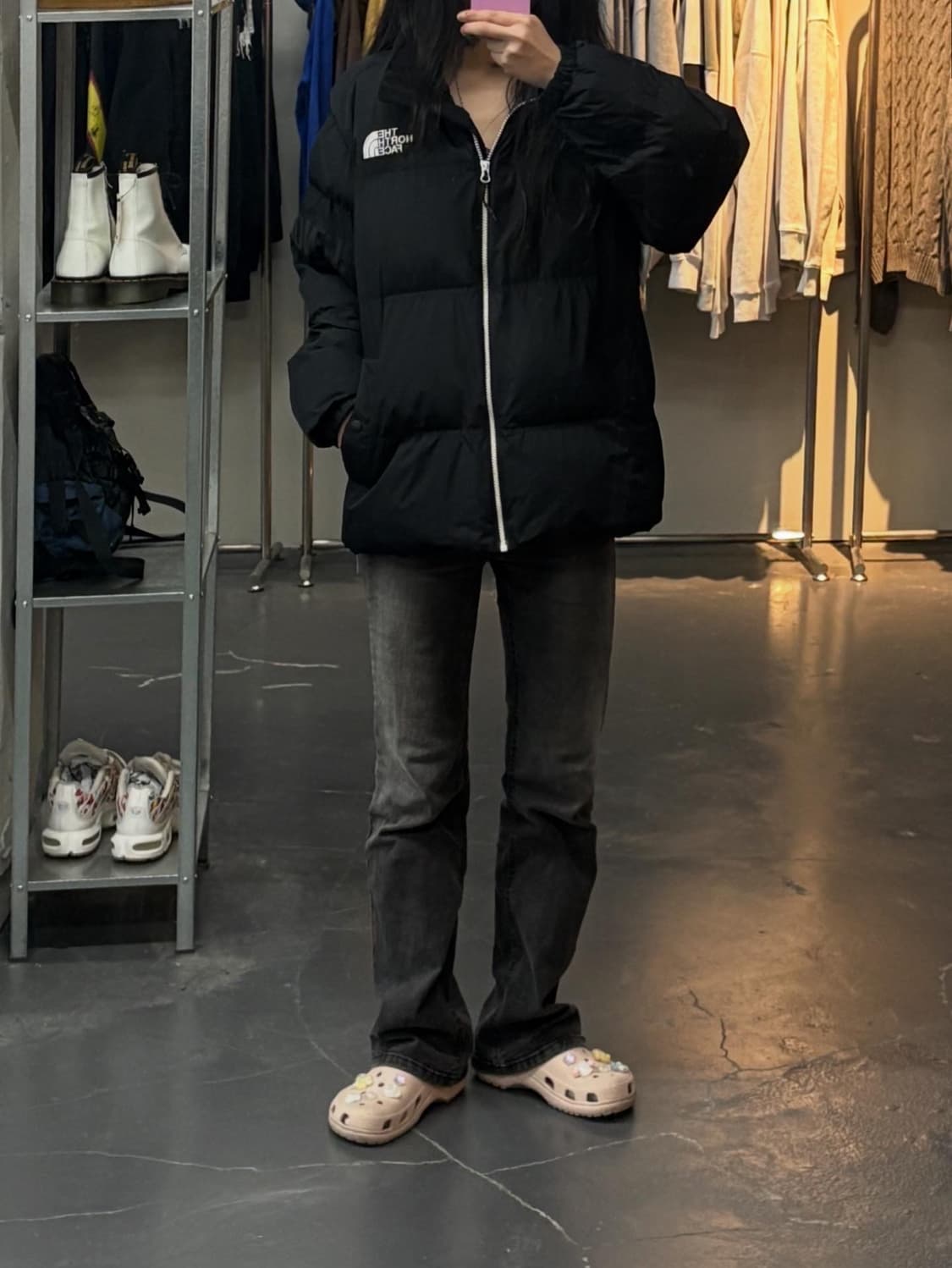 노스페이스 화이트라벨 블랙 완장로고 패딩 A2789 상품이미지1