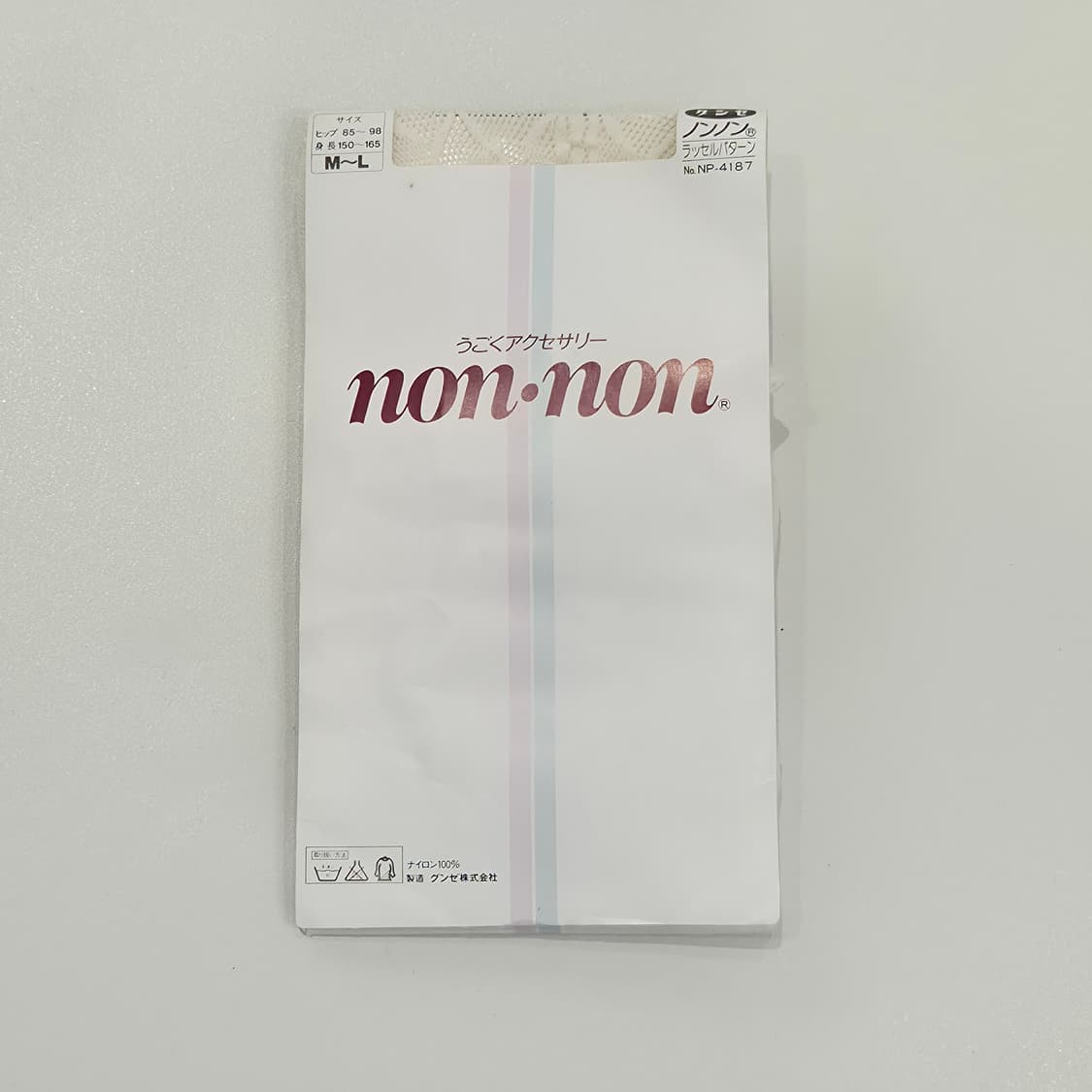 GUNZE 웨이브 라셀 화이트 망사스타킹 상품이미지3