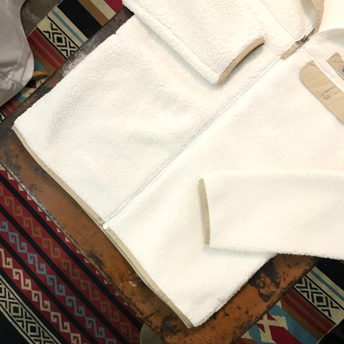 컬럼비아 크림 아이보리 집업 후리스 남성 105 사이즈  상품이미지3