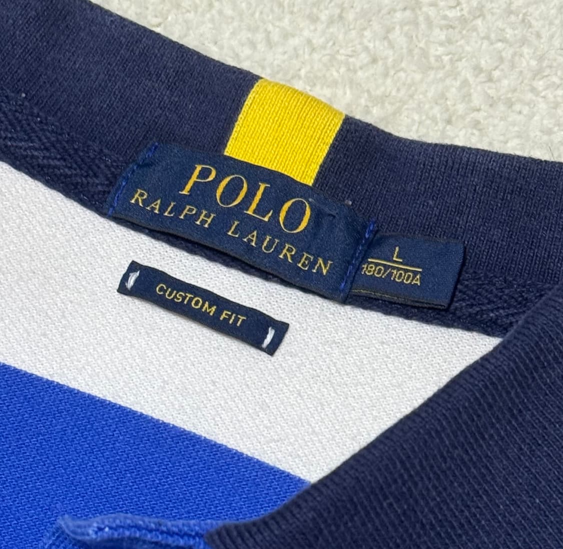 폴로 랄프로렌 스트라이프 성조기 카라 반팔 상품이미지4