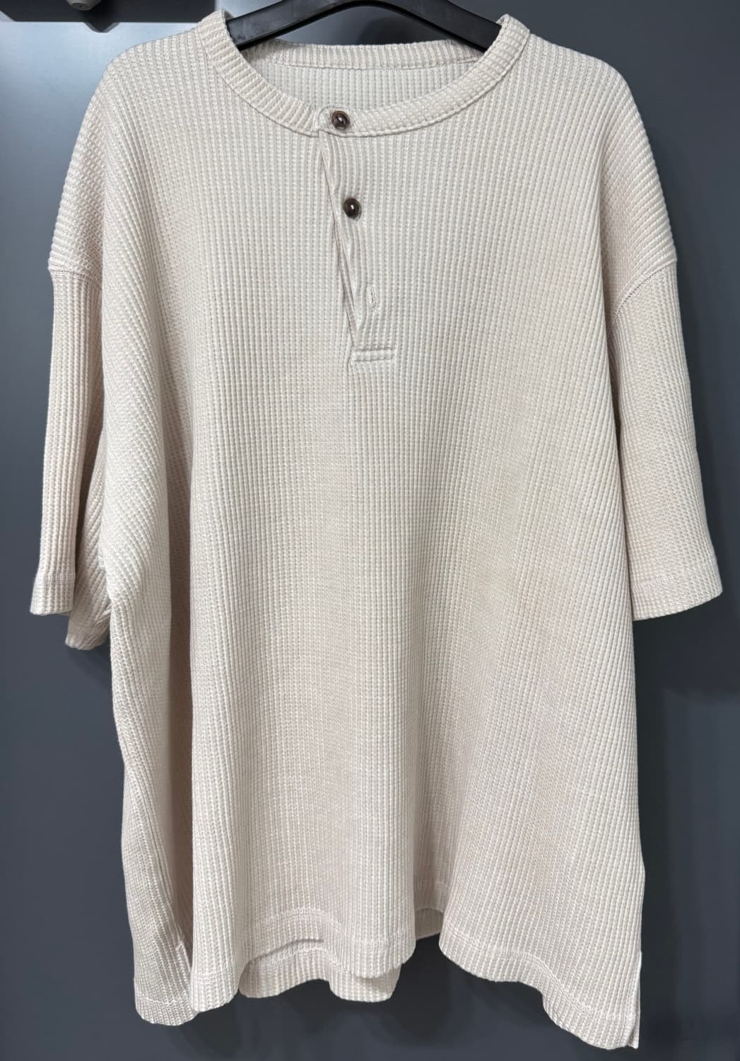 [L] 유스 Waffle Henley Neck H/S T-shirt  상품이미지2