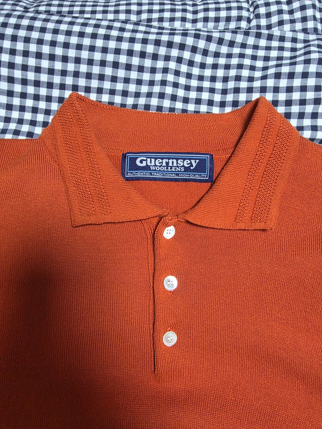 건지울른스 니트 폴로 오렌지 2XL 상품이미지3