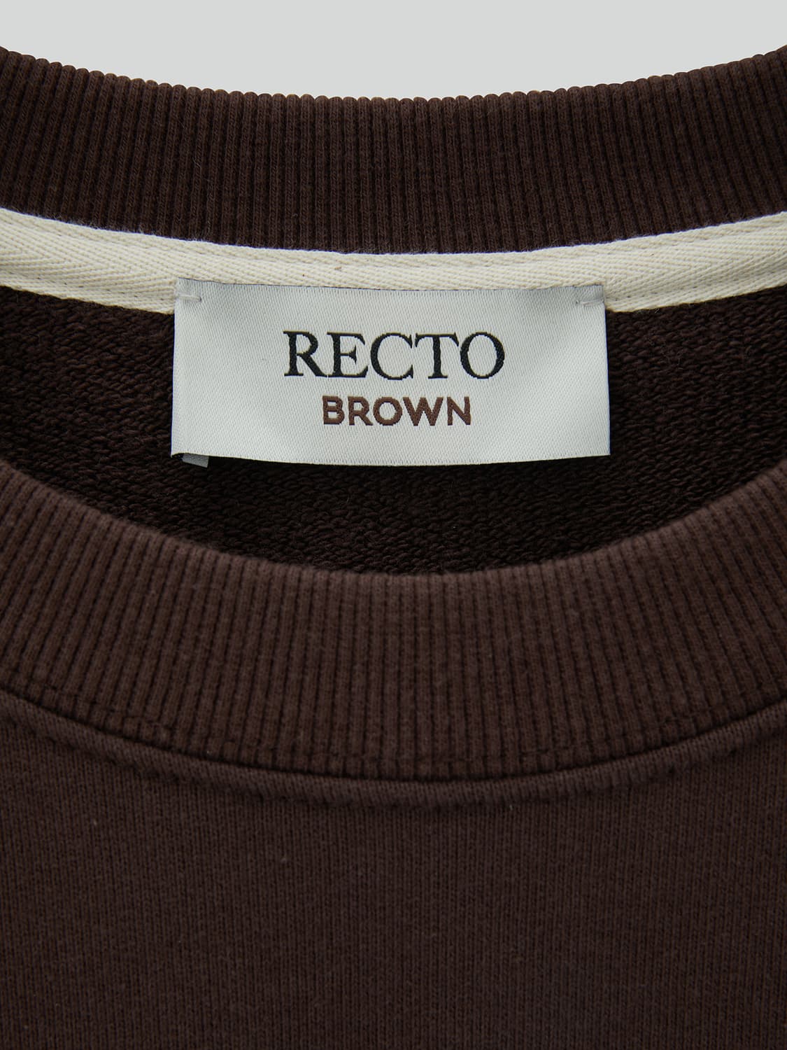 렉토 LLEGE BROWN 로고 맨투맨 브라운 상품이미지3