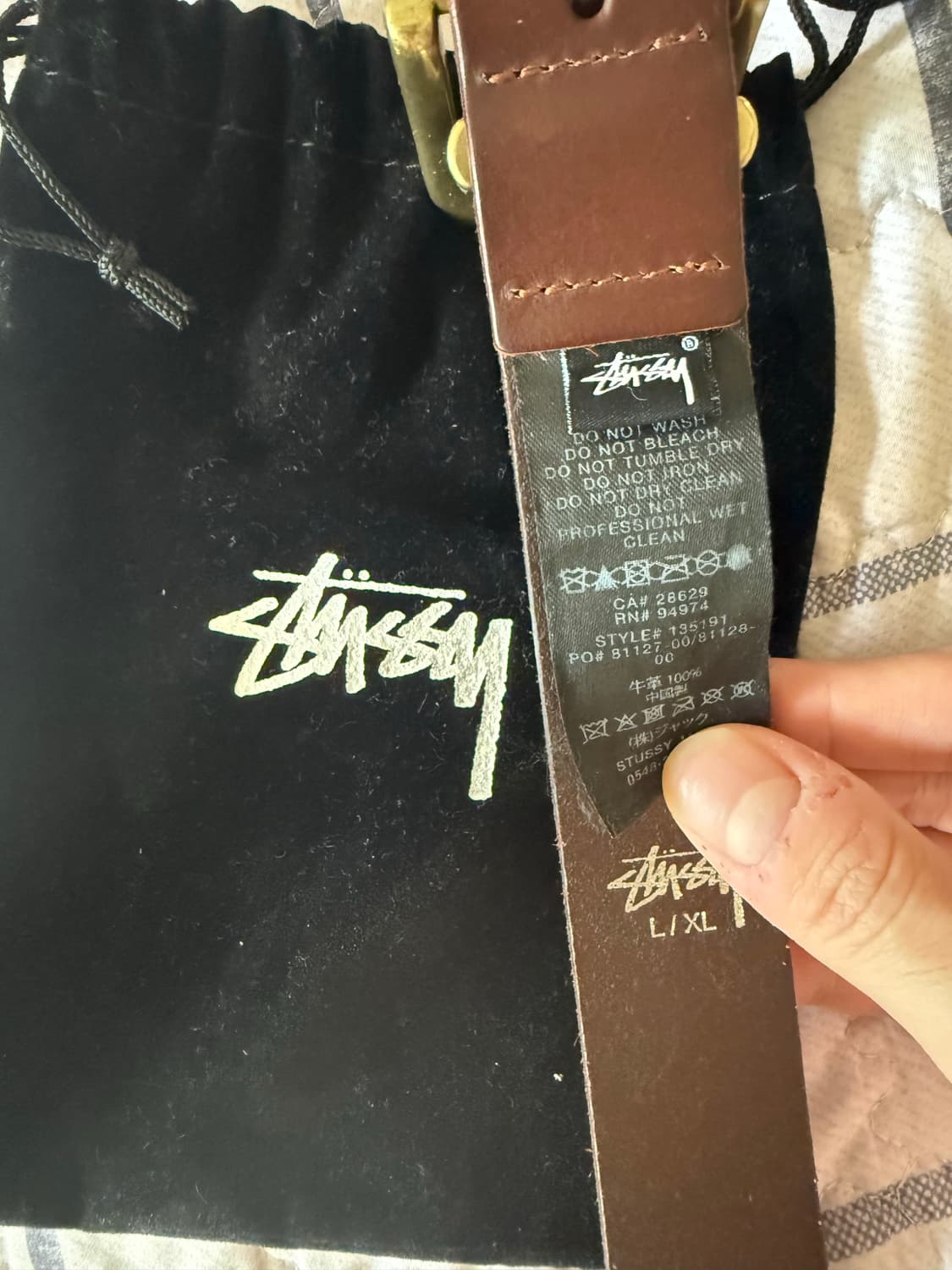 스투시 S팁 벨트 브라운[L/XL] 상품이미지2