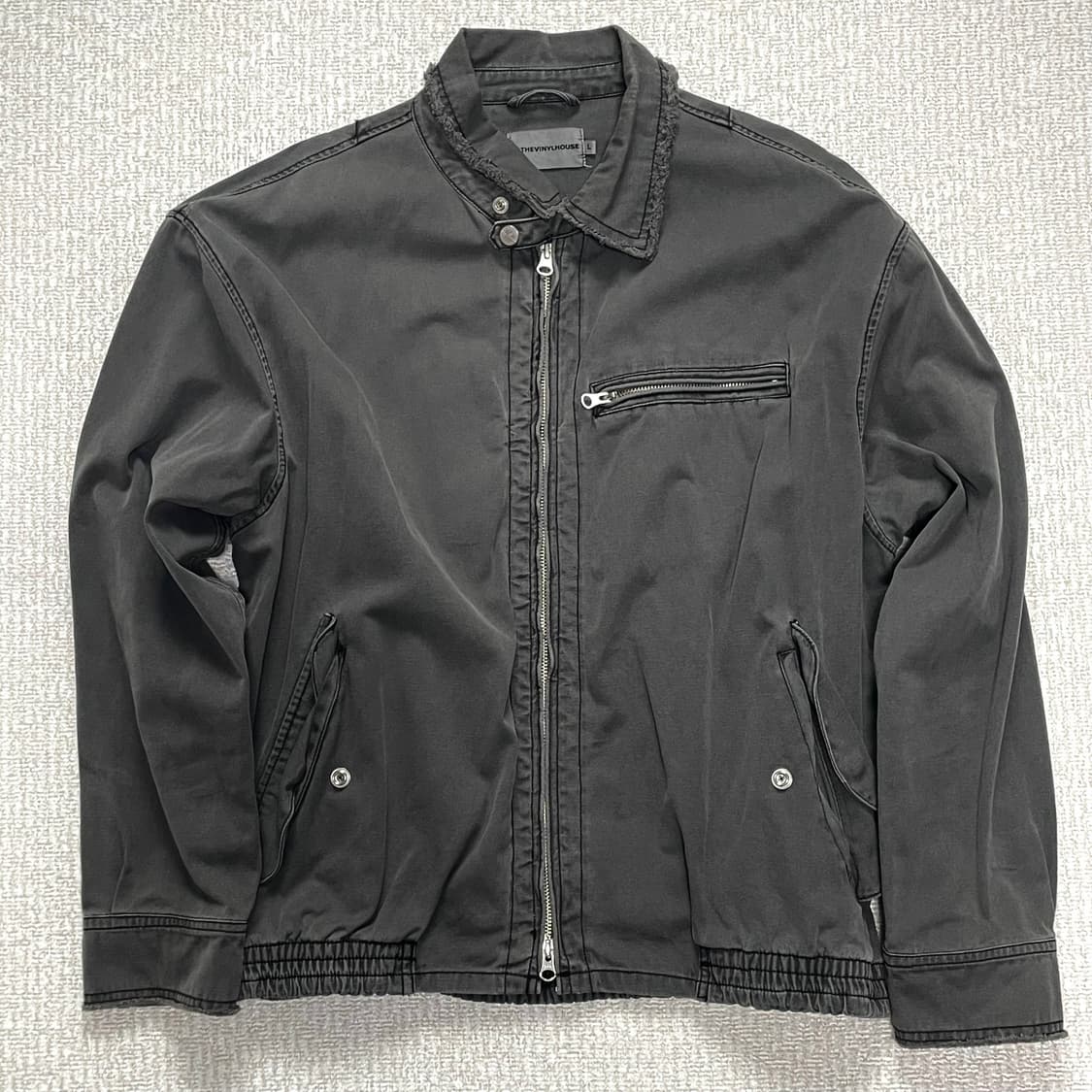 더바이닐하우스 다이드 컷오프 블루종 자켓 상품이미지1