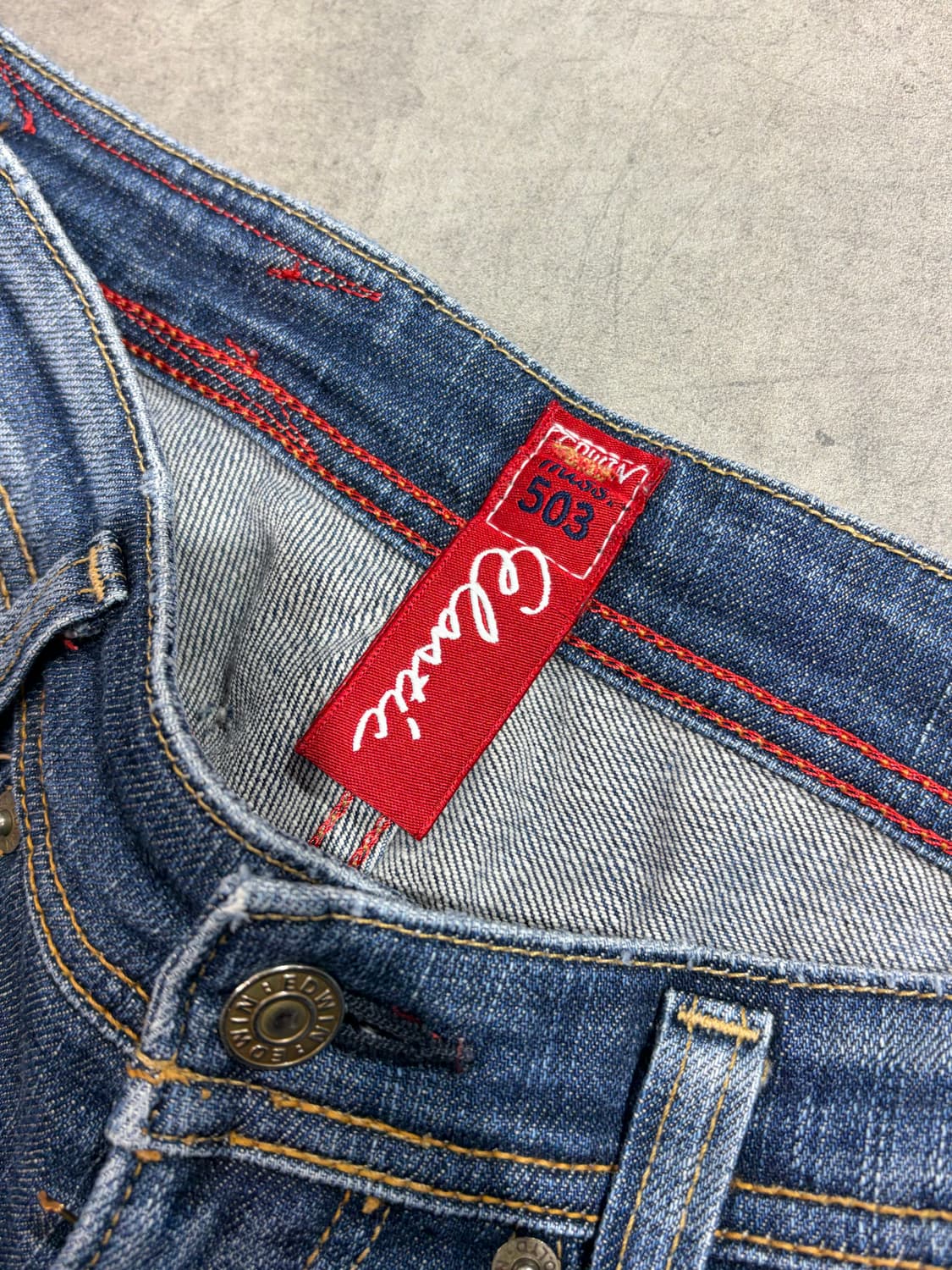 EDWIN 세미 부츠컷 데님팬츠 상품이미지4