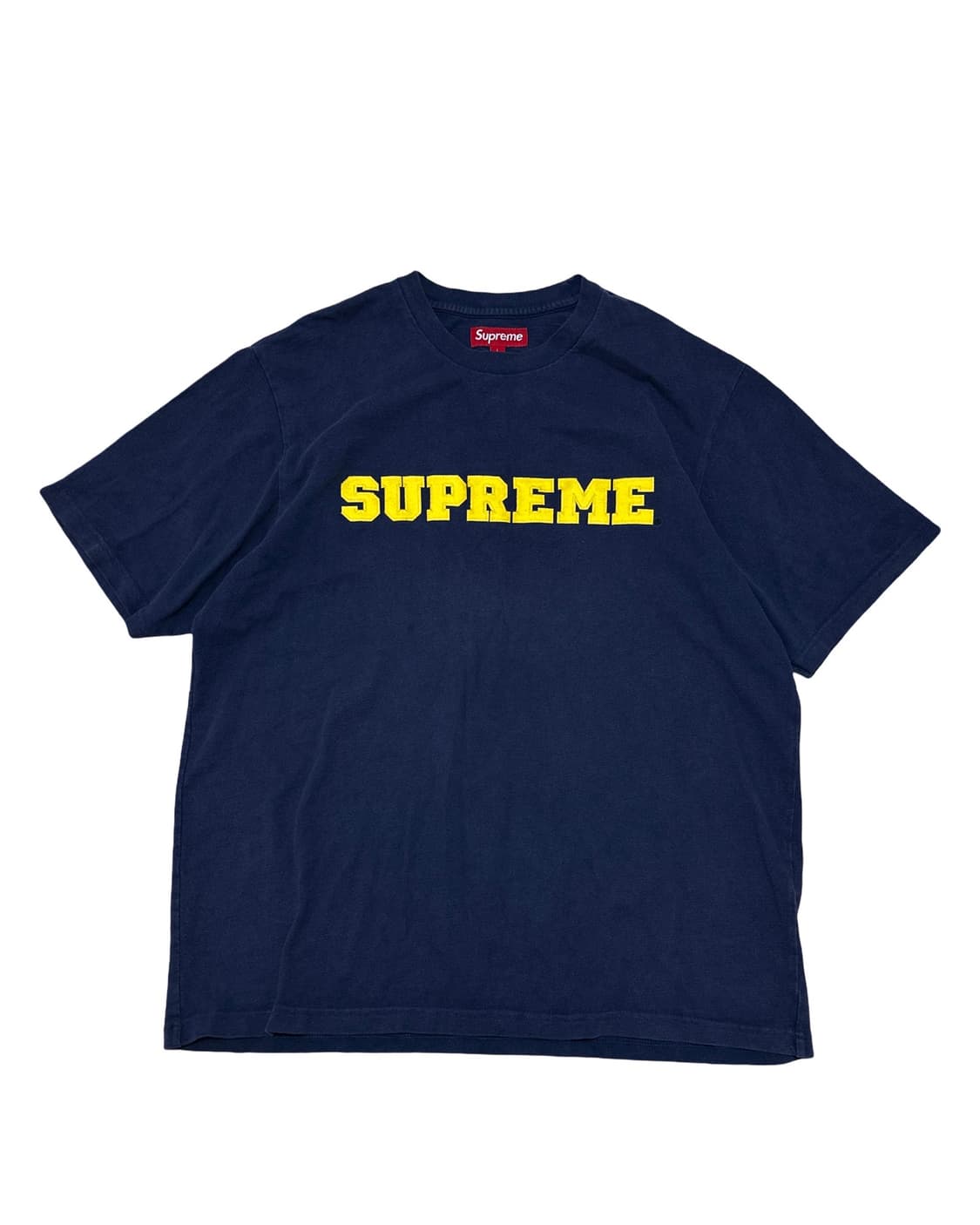 슈프림 아치로고 네이비 반팔 티셔츠 상품이미지1