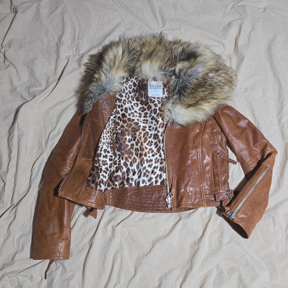 리얼 양가죽 퍼 라이더 자켓 상품이미지6