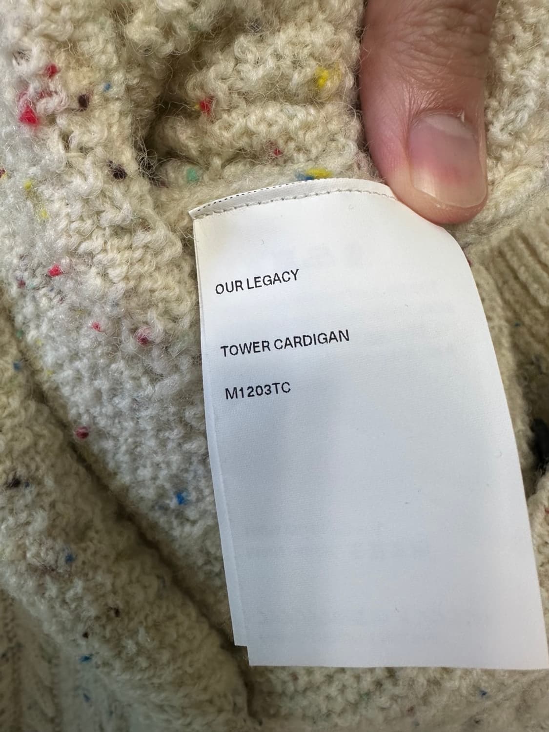 OUR LEGACY 레인보우 케이블 니트 가디건 상품이미지3