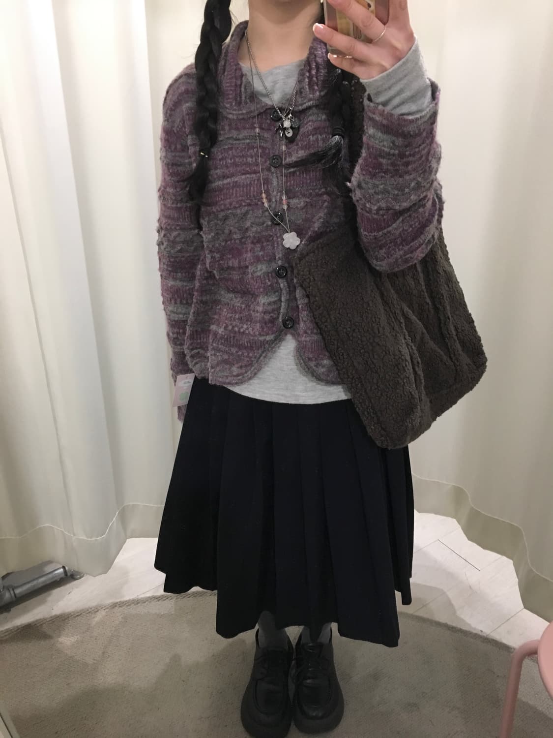 Olive sawako pleats skirt 상품이미지3