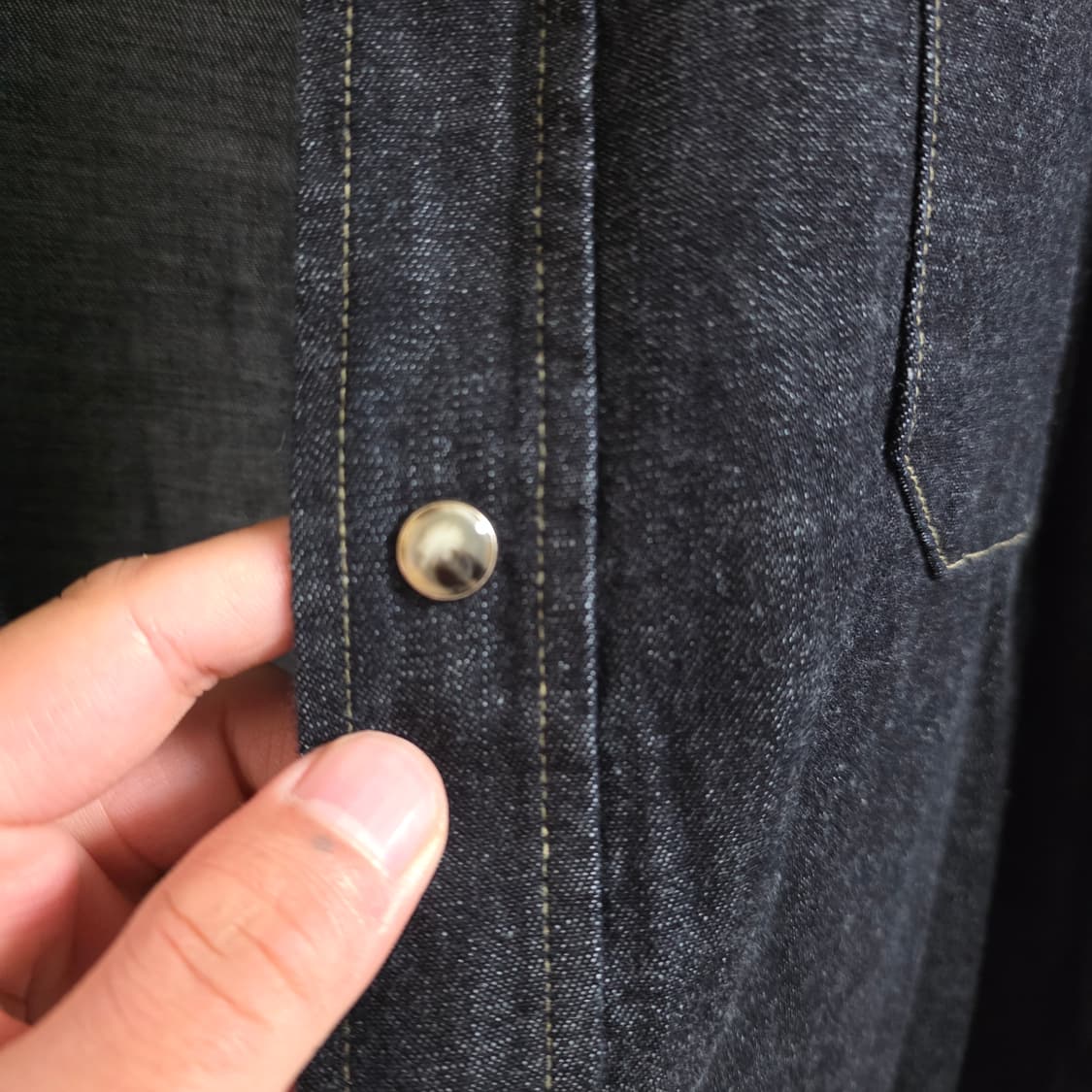 엘무드 테리 웨스턴셔츠 데님셔츠 상품이미지2