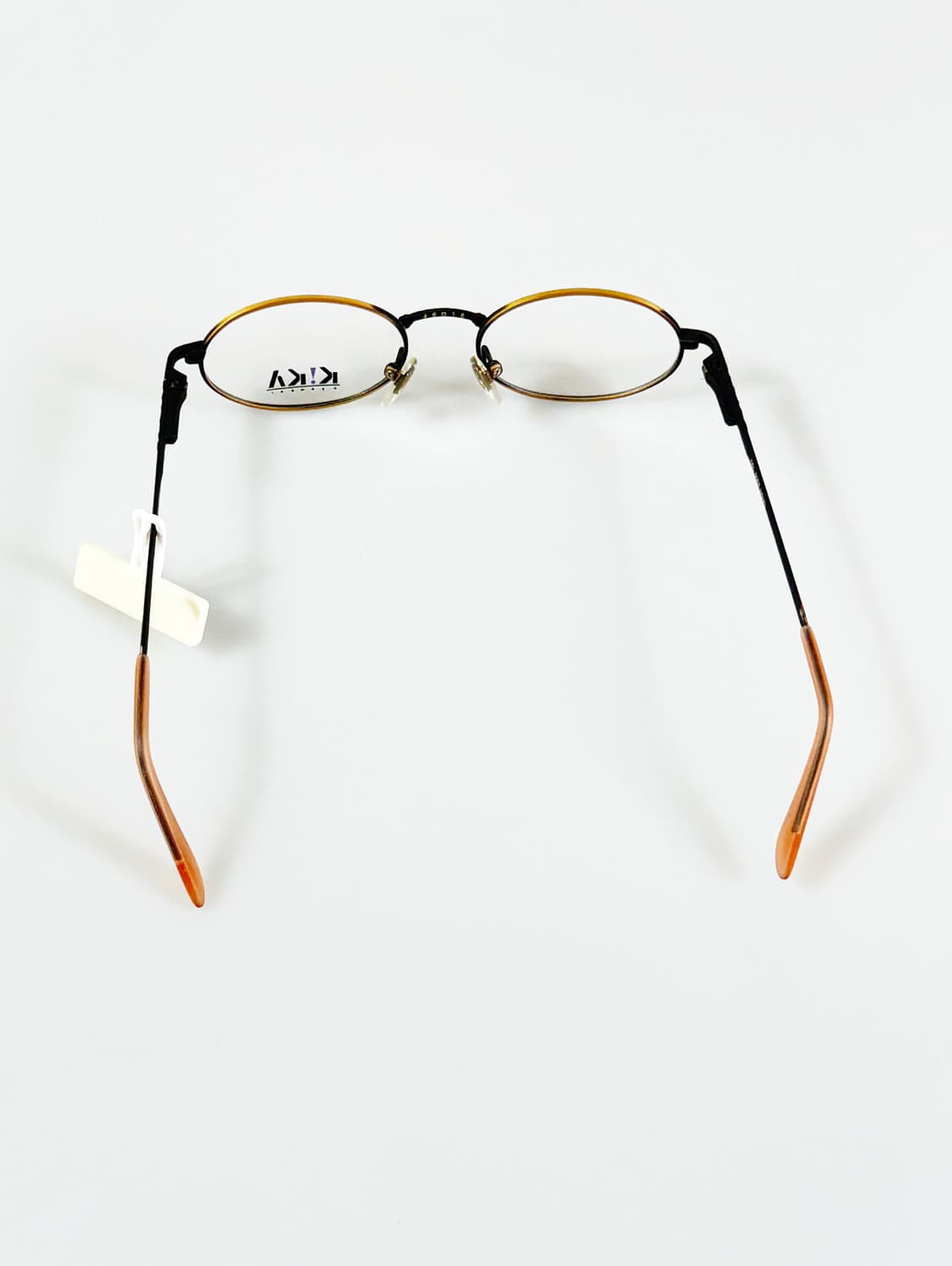90s KIKA 브라운&골드 슬림 오벌 프레임 빈티지 안경 상품이미지6