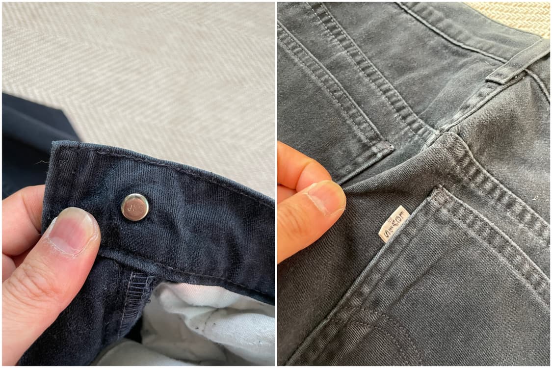 리바이스 재팬 피치드 코튼 네이비 팬츠  J03215 상품이미지10