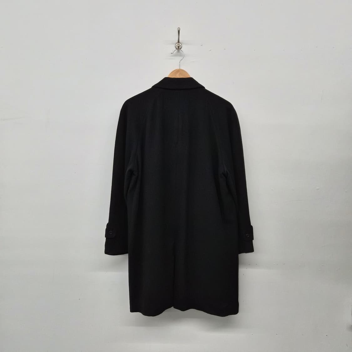캐시미어 100% 블랙 기본 코트 남녀공용 L 상품이미지9