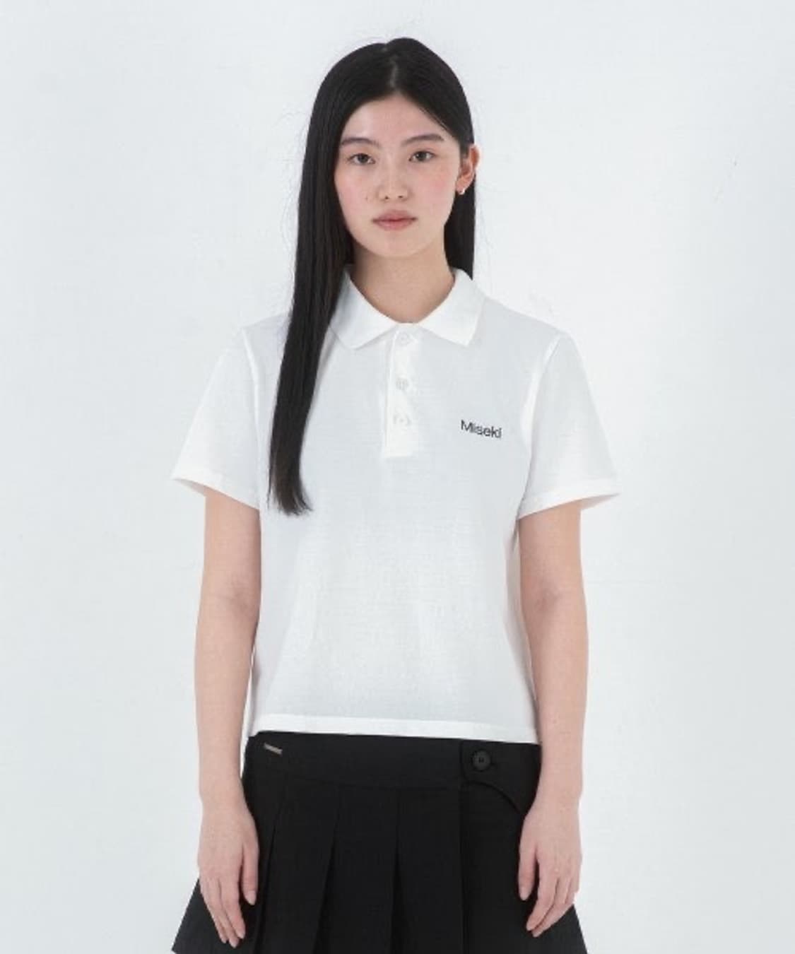 미세키서울 카라 반팔티 Logo pk t-shirts WHITE 상품이미지1