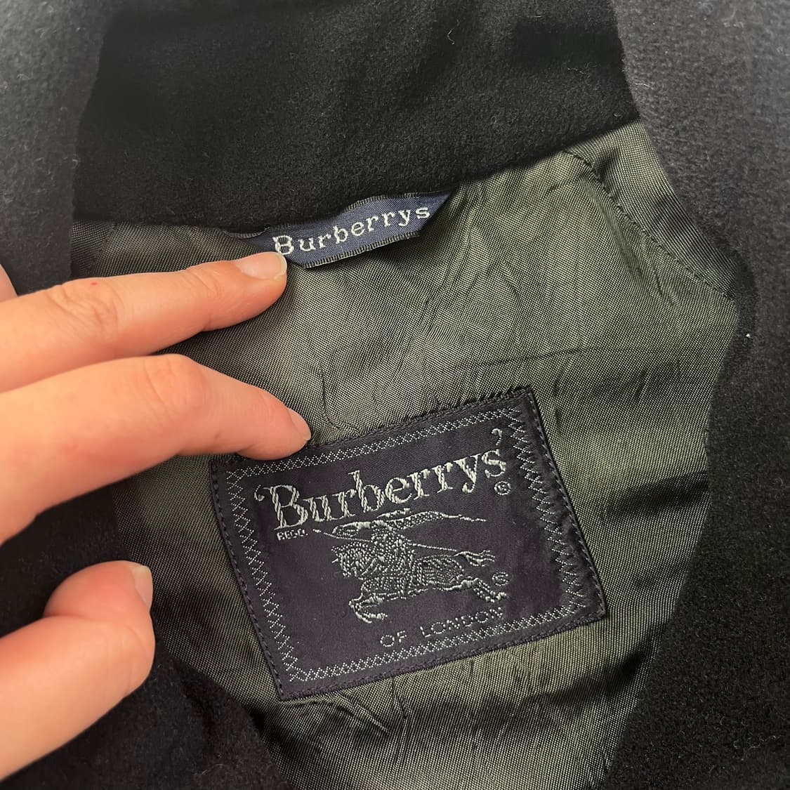 100 버버리 90s 울 블루종 자켓 상품이미지3