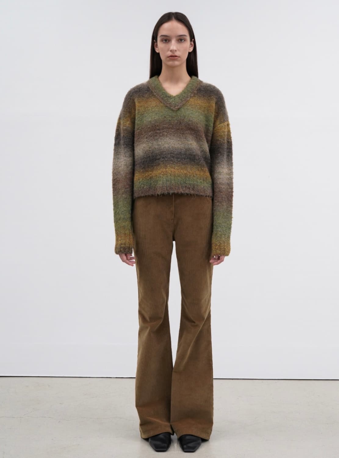 인사일런스 그라데이션 알파카 스웨터 YELLOW BROWN 상품이미지2