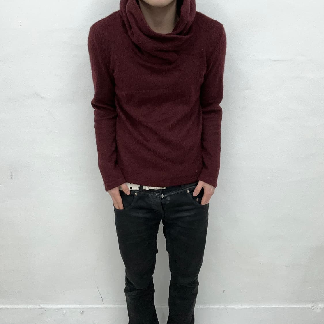 Tornado mart burgundy drape knit 상품이미지1