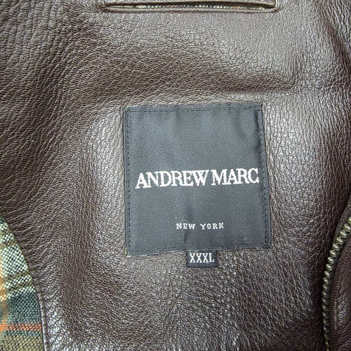 ANDREW MARC 빈티지 리얼레더 자켓 3XL 상품이미지5