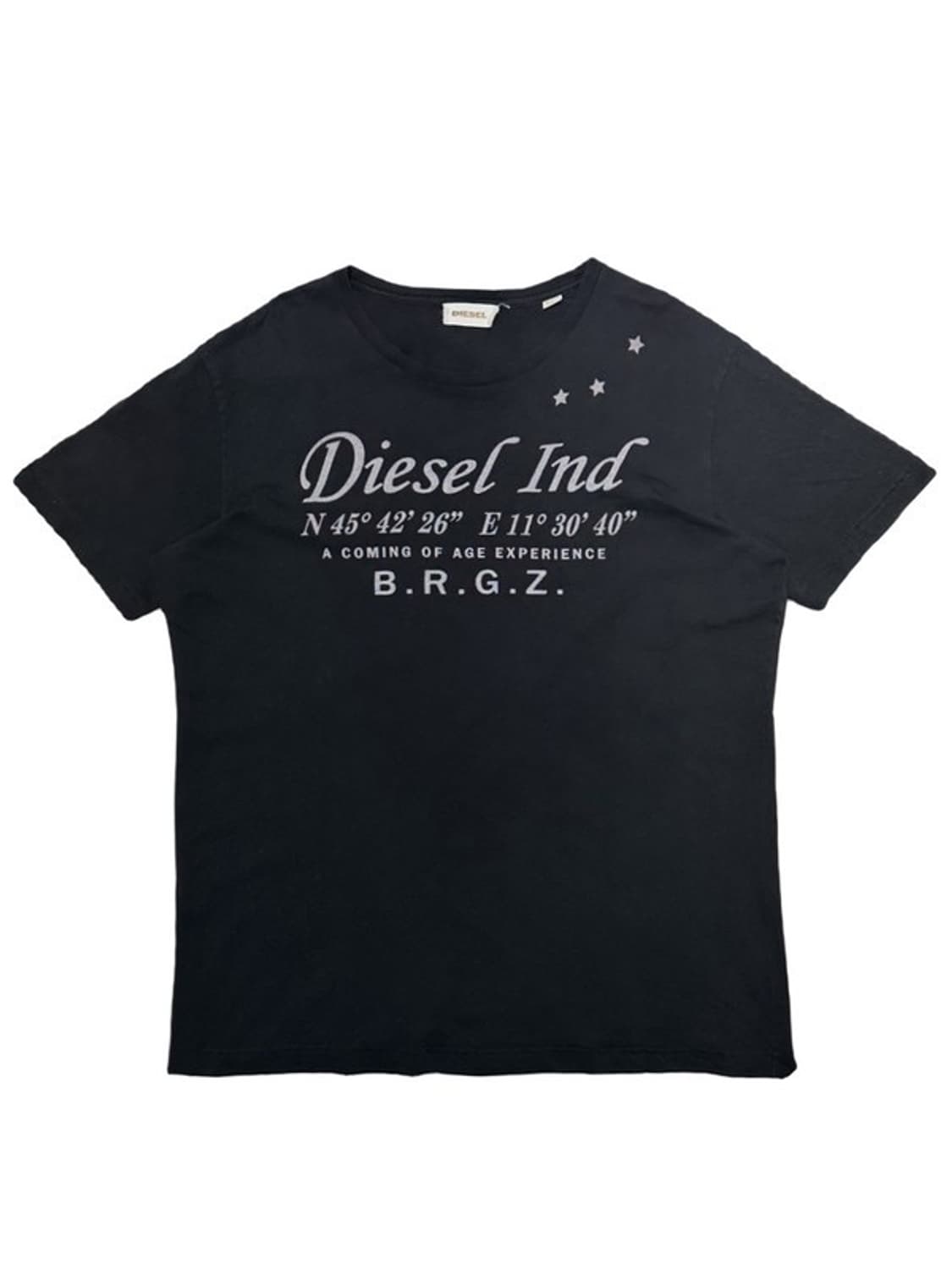 [XL] DIESEL 디젤 로고 반팔티 블랙 남성 상품이미지1