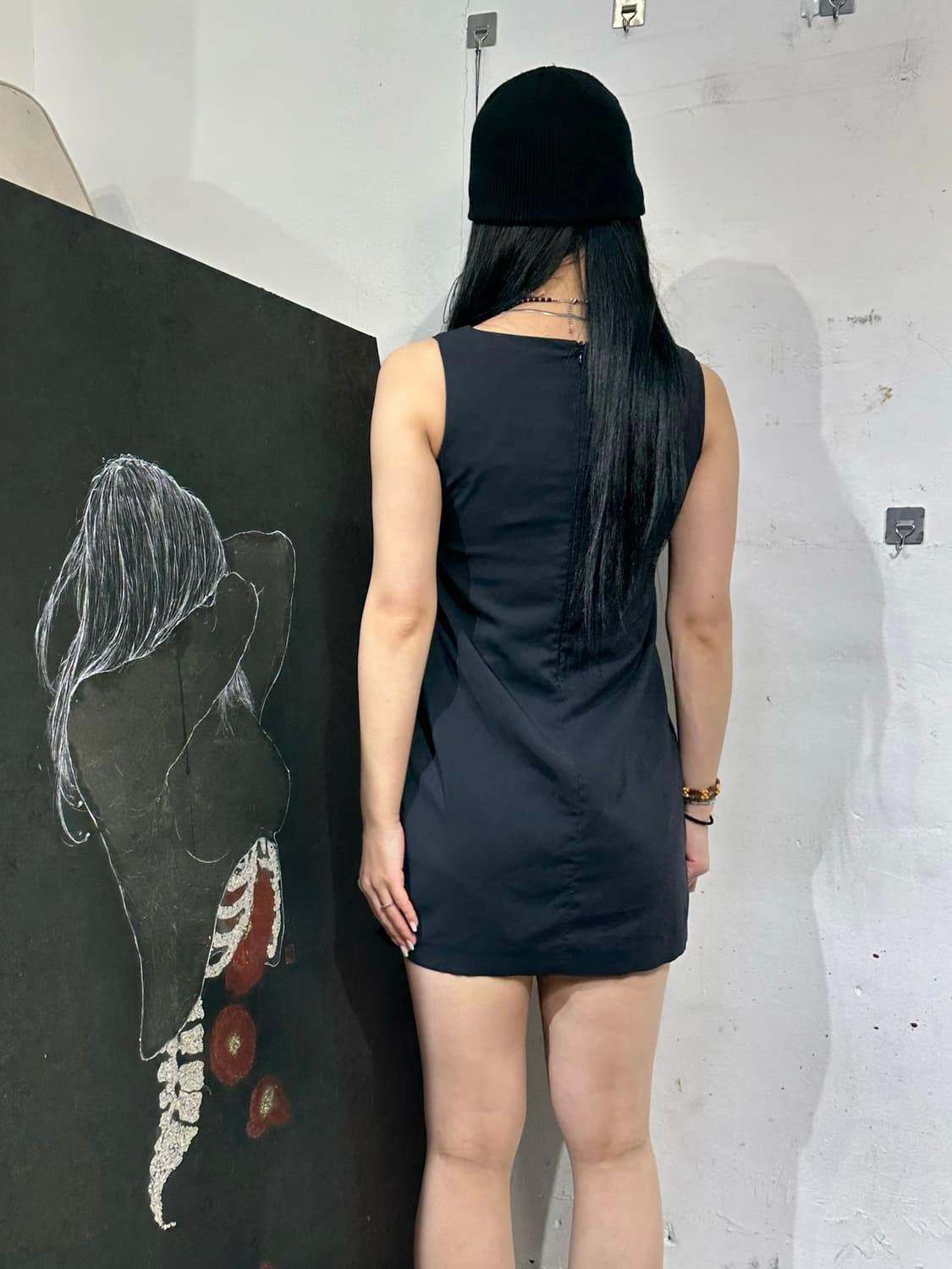 Moschino 고딕 블랙 미니 원피스 상품이미지5