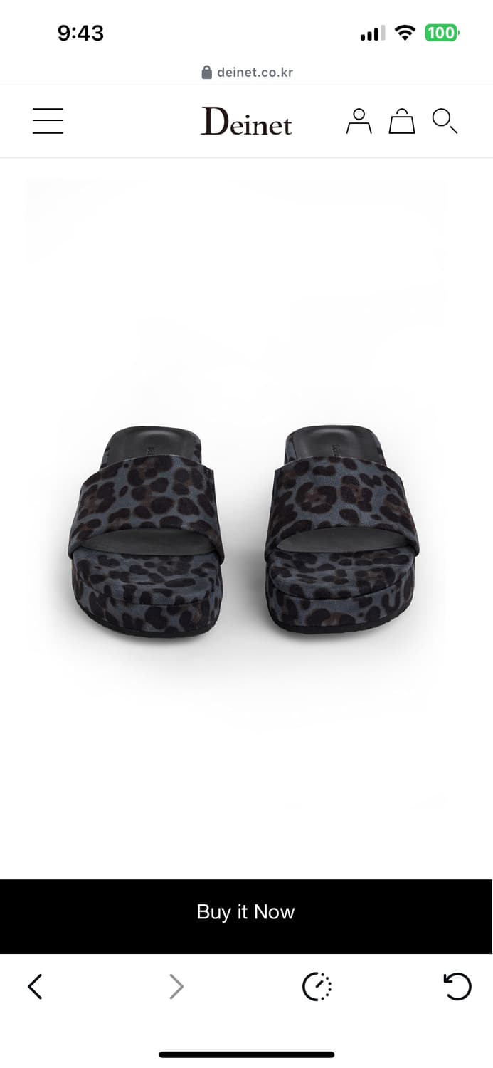 다이닛 DEINET SLIPPER IN NAVY LEOPARD 상품이미지2