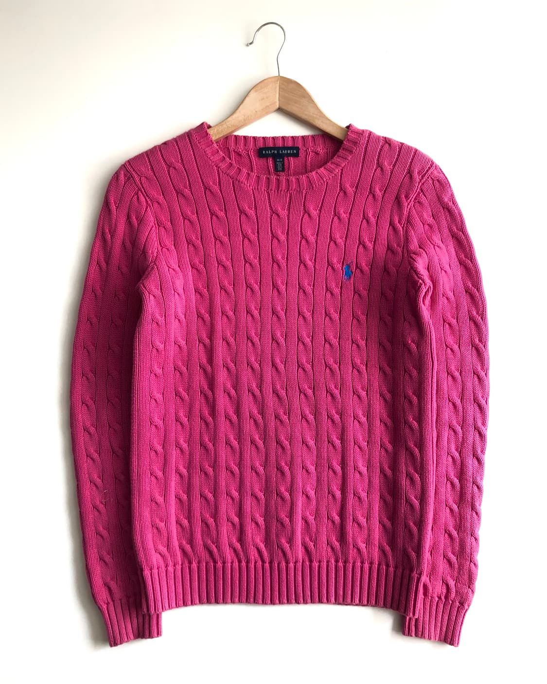 Polo 폴로 랄프로렌 쿨핑크컬러 케이블 코튼 니트 상품이미지2
