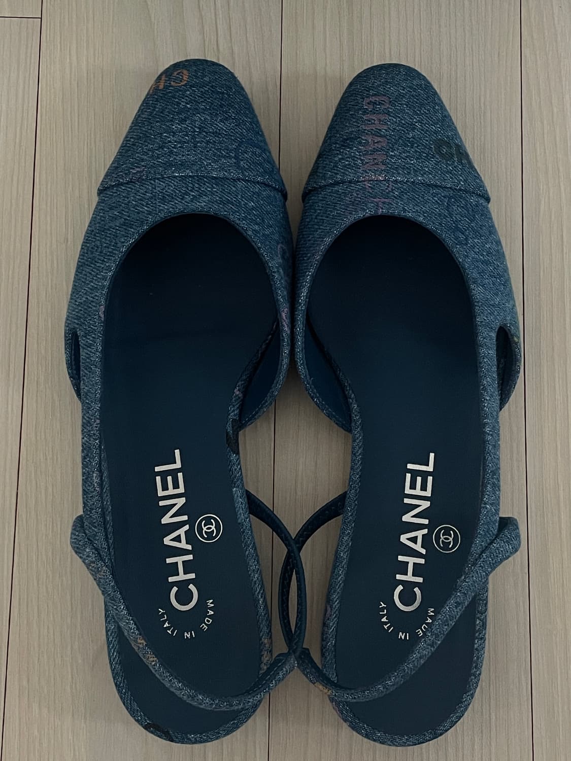 샤넬 데님 슬링백 플랫 36사이즈 상품이미지1