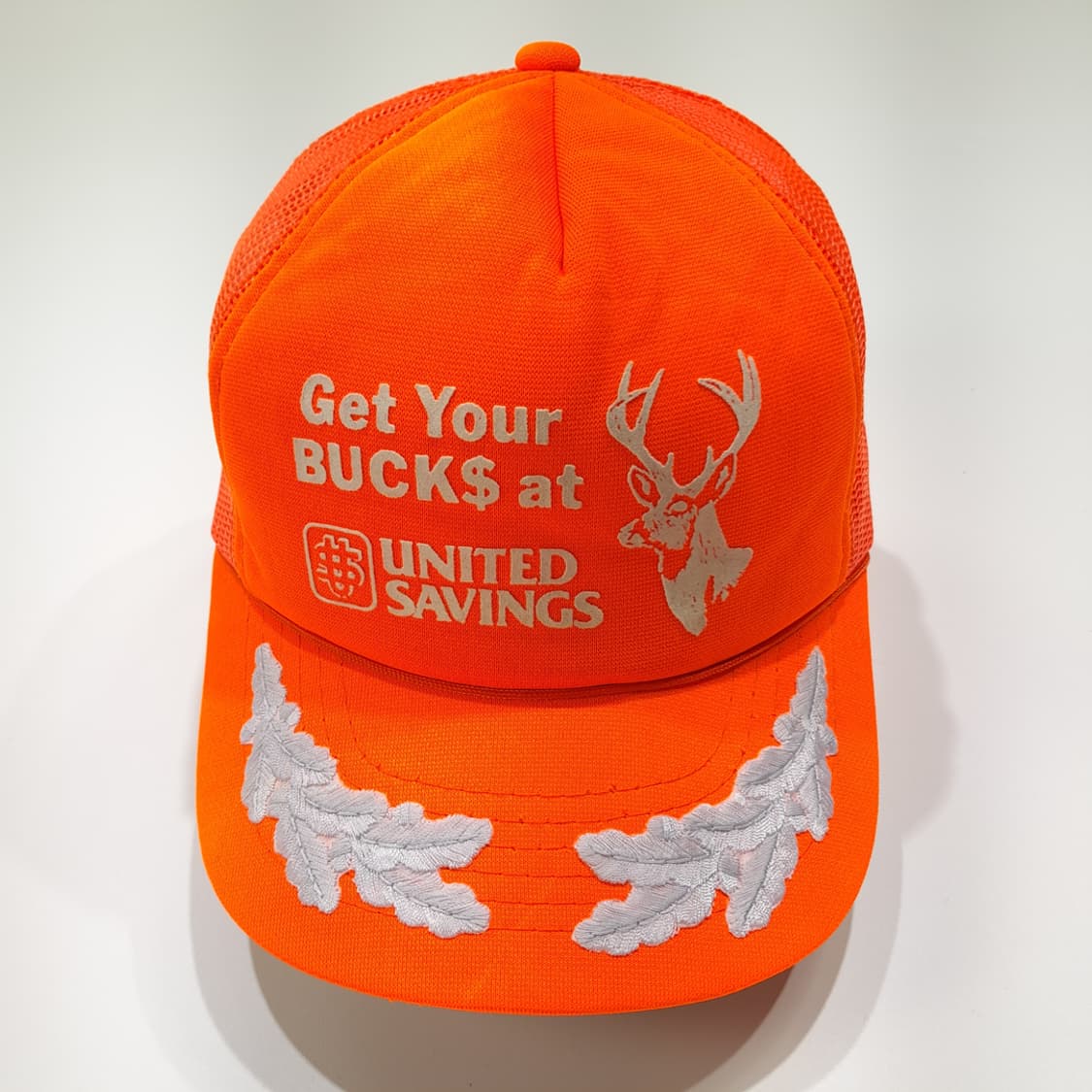 VA 80s 한국판 벅스 헌팅 월계수 오렌지 메쉬 트러커캡 P2055 상품이미지3