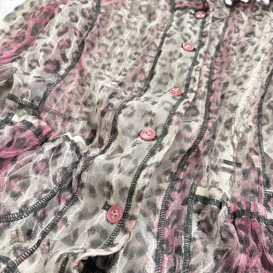 Pink Leopard See Through Jacket 상품이미지5