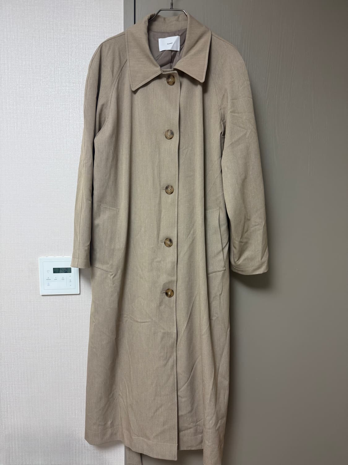 CURRENT 커렌트 오버 트렌치 코트 — 샌드 베이지 상품이미지2