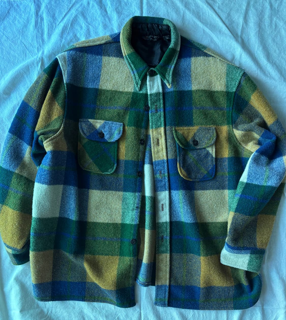 Vintage 50s 60s TownCraft 울 셔츠 상품이미지1