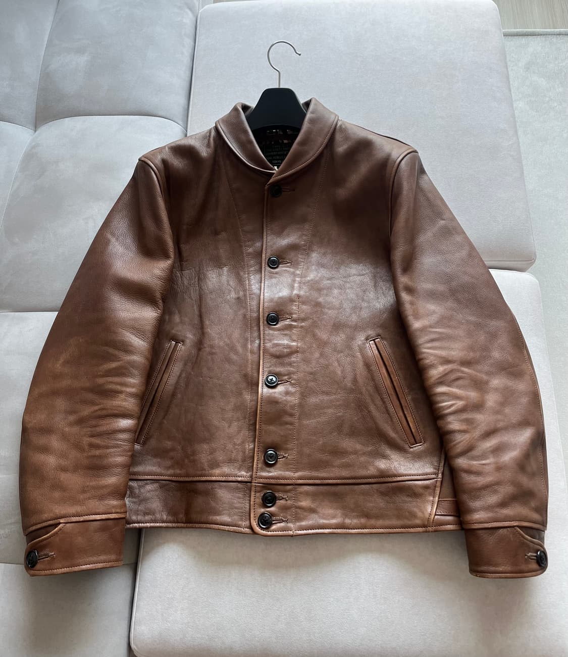 와코마리아 코삭자켓 카우하이드 브라운 L사이즈 상품이미지1