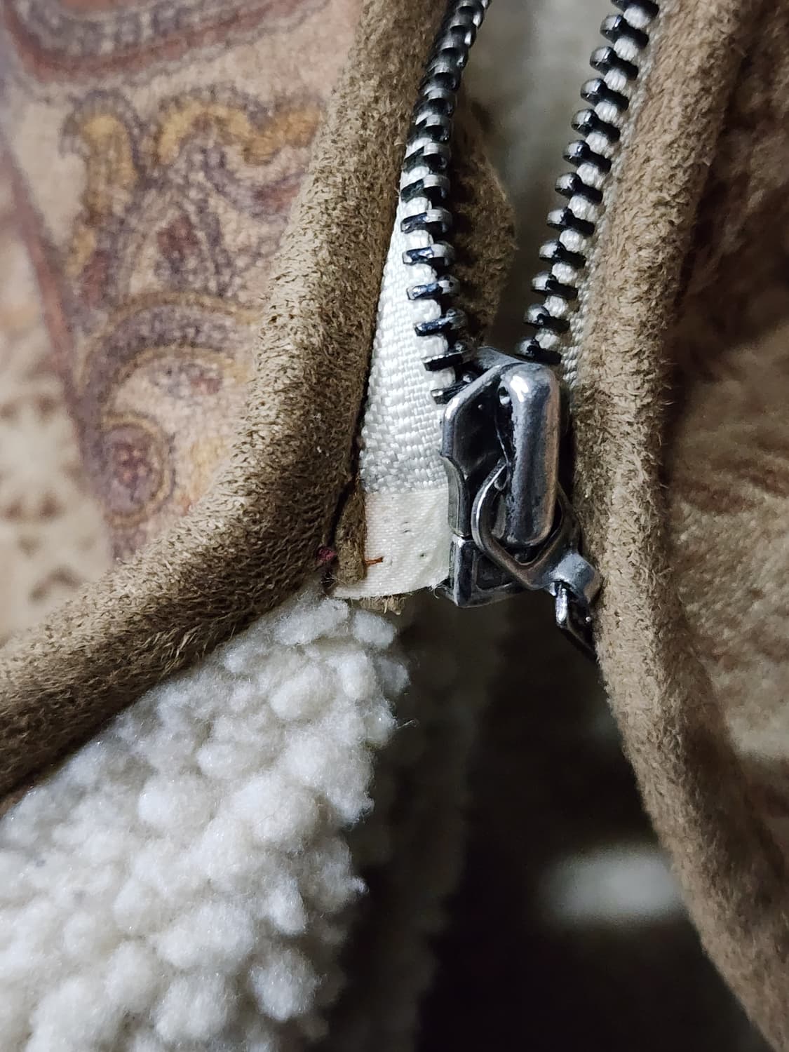 랄프로렌 팔로미노 페이즐리 페이크 스웨이드 무스탕 집업 코트 M 상품이미지7