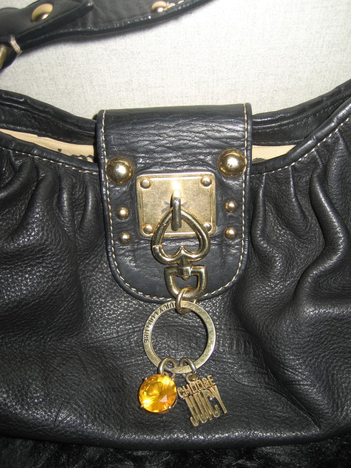 JUICY COUTURE 쥬시꾸뛰르 빈티지 레더 숄더백 오네갸루 펑크 상품이미지6