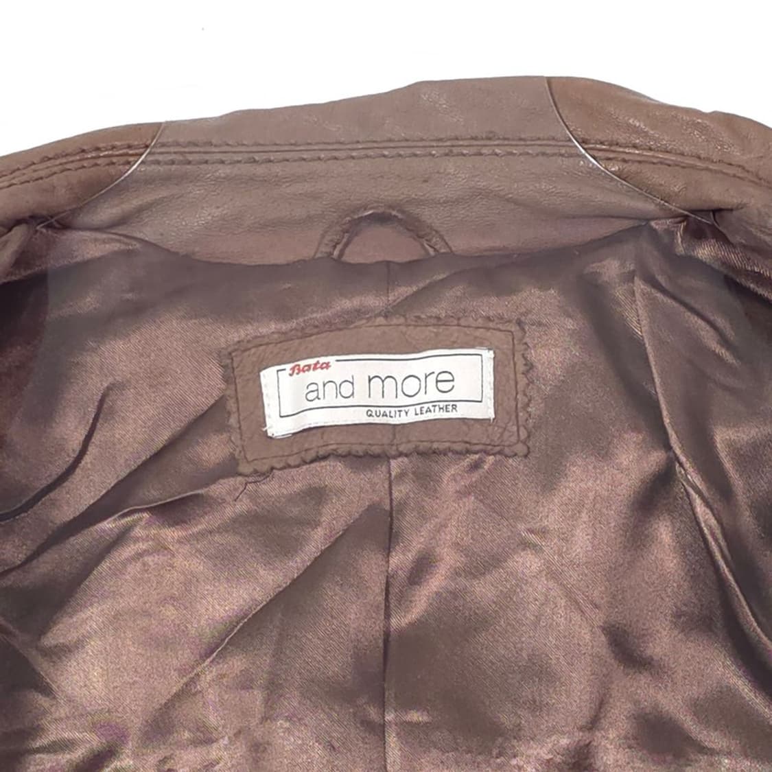 Bata and more 이탈리아산 리얼 레더 봄버 자켓 L 상품이미지5